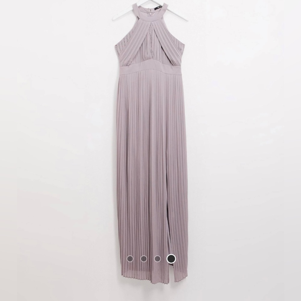 ASOS Maternity Exclusive Pleated Maxi Dress in Gray - Picture 3 of 4